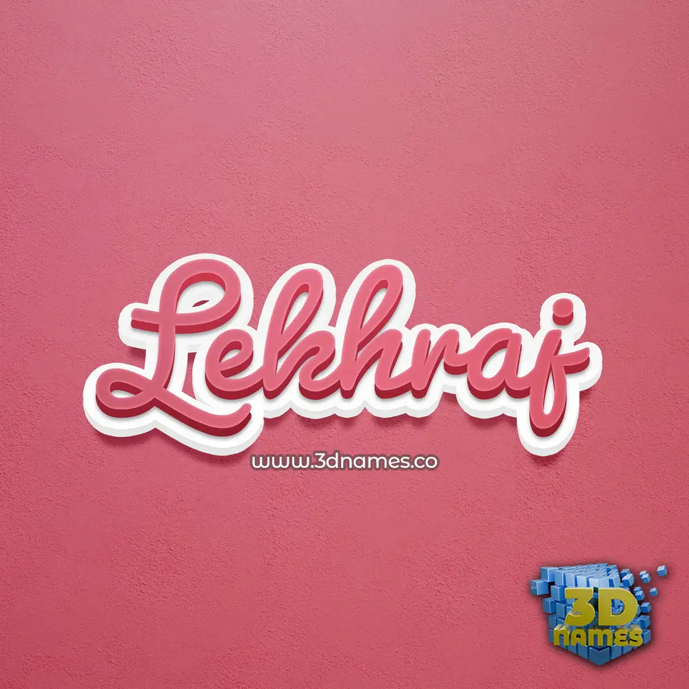 lekhraj in Red Scribble style - 3D name wallpaper