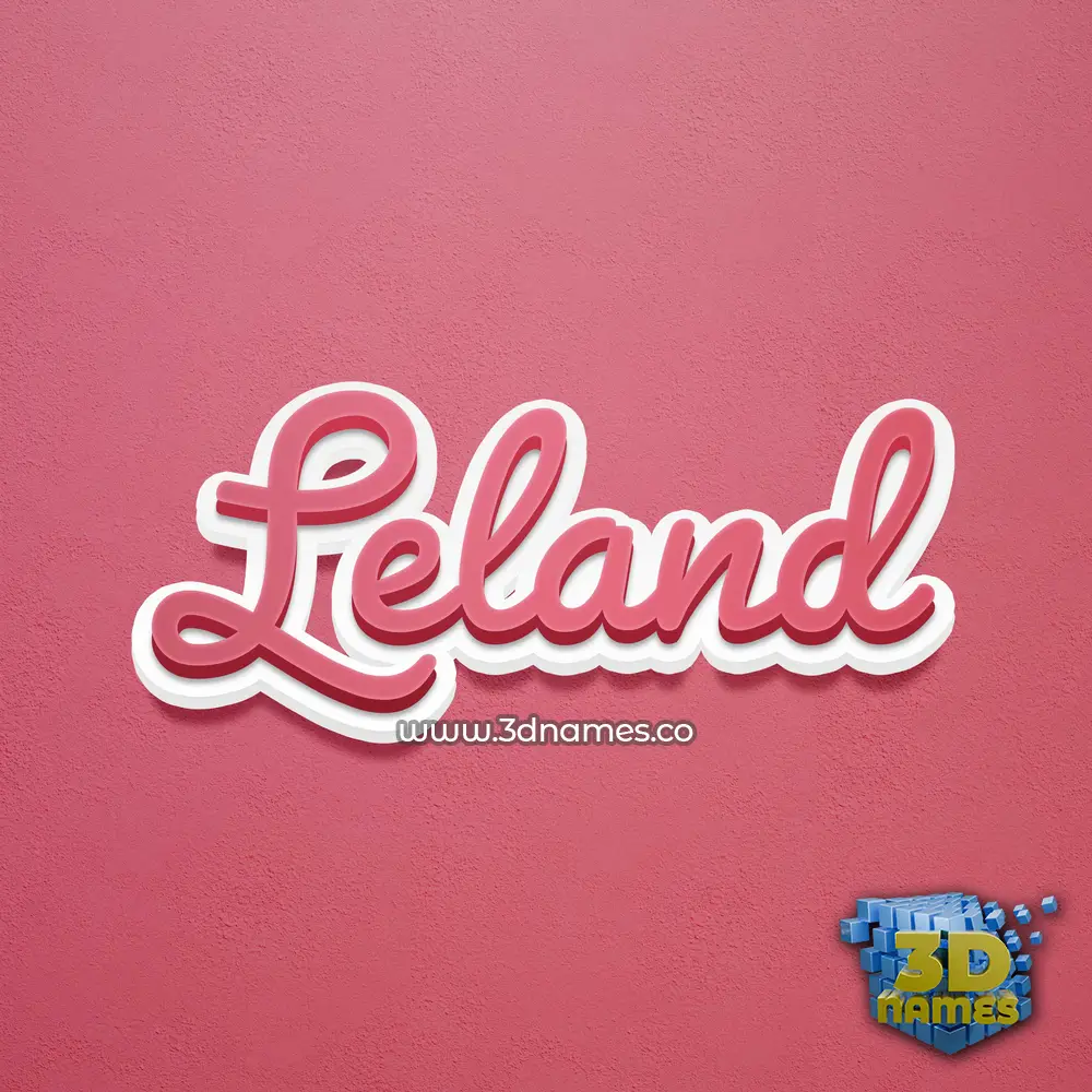 leland in Red Scribble style - 3D name wallpaper
