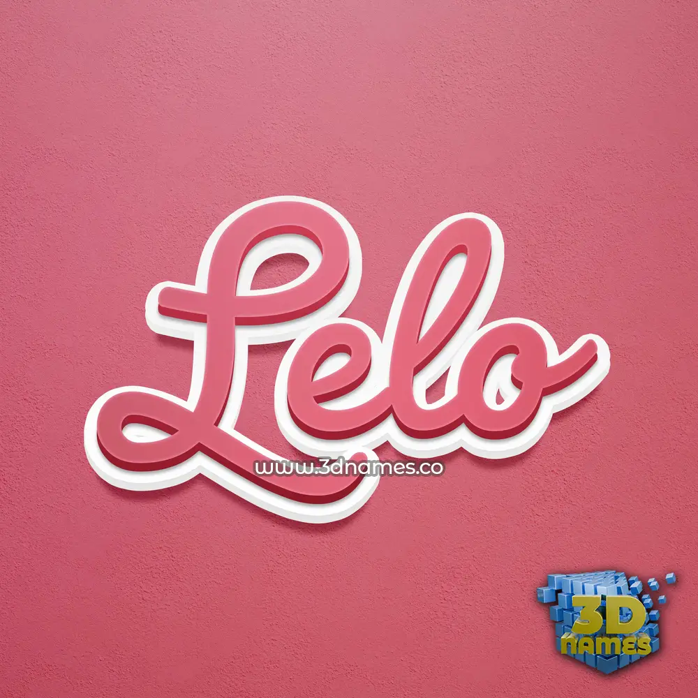 lelo in Red Scribble style - 3D name wallpaper