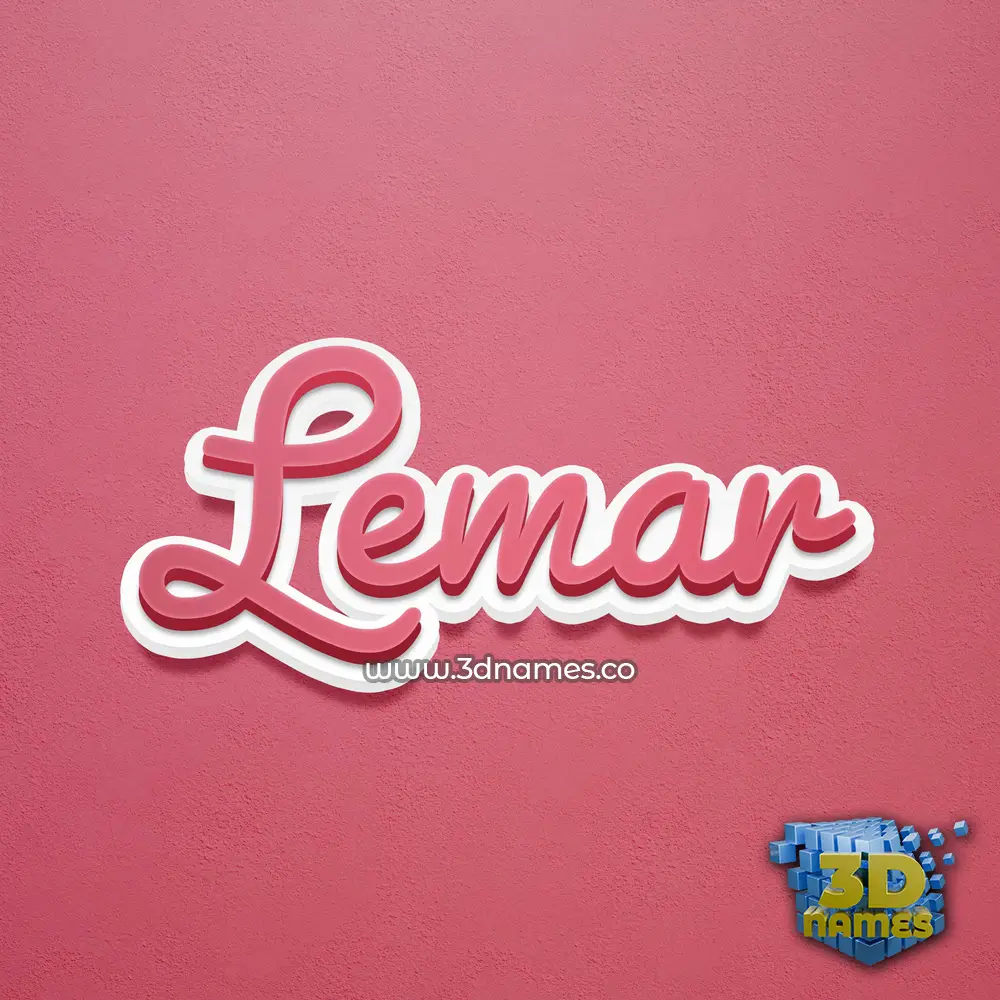lemar in Red Scribble style - 3D name wallpaper