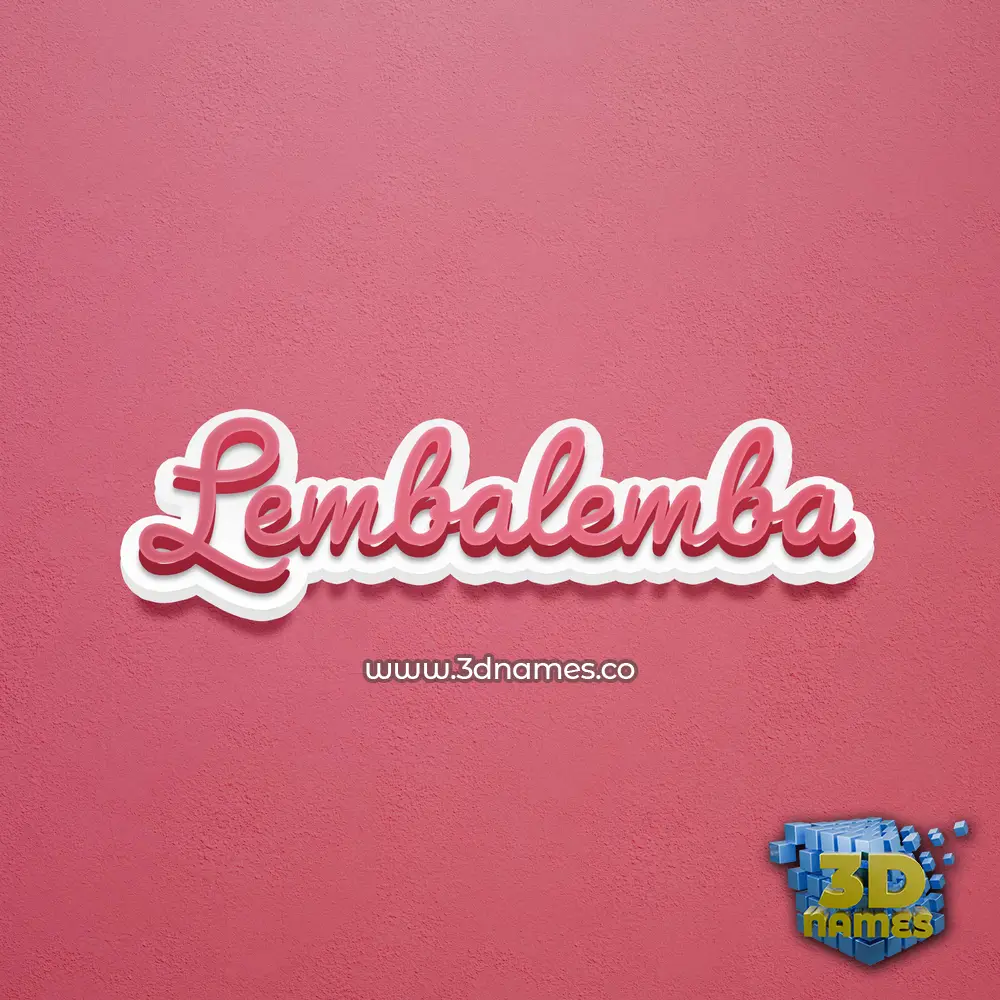 lembalemba in Red Scribble style - 3D name wallpaper
