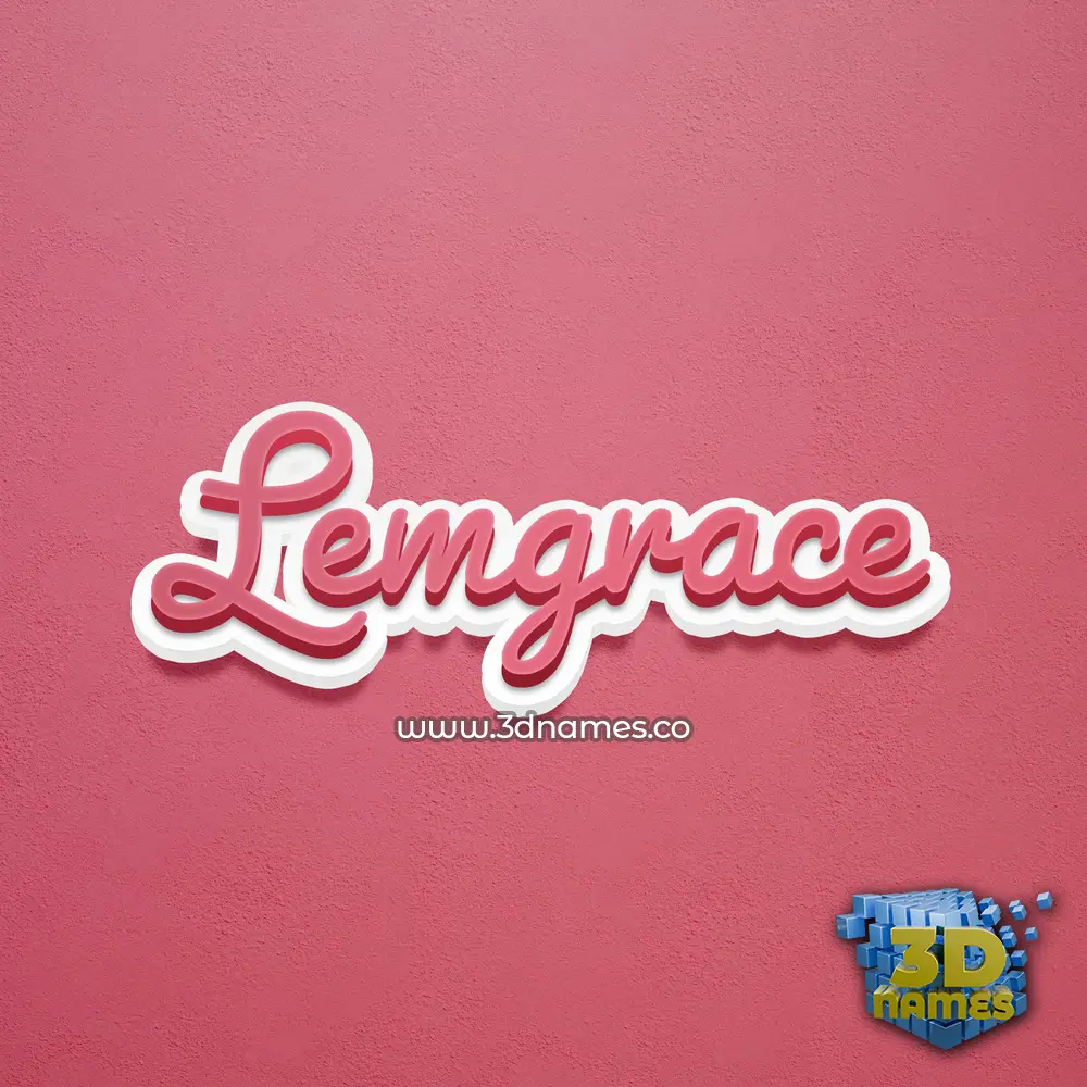 lemgrace in Red Scribble style - 3D name wallpaper