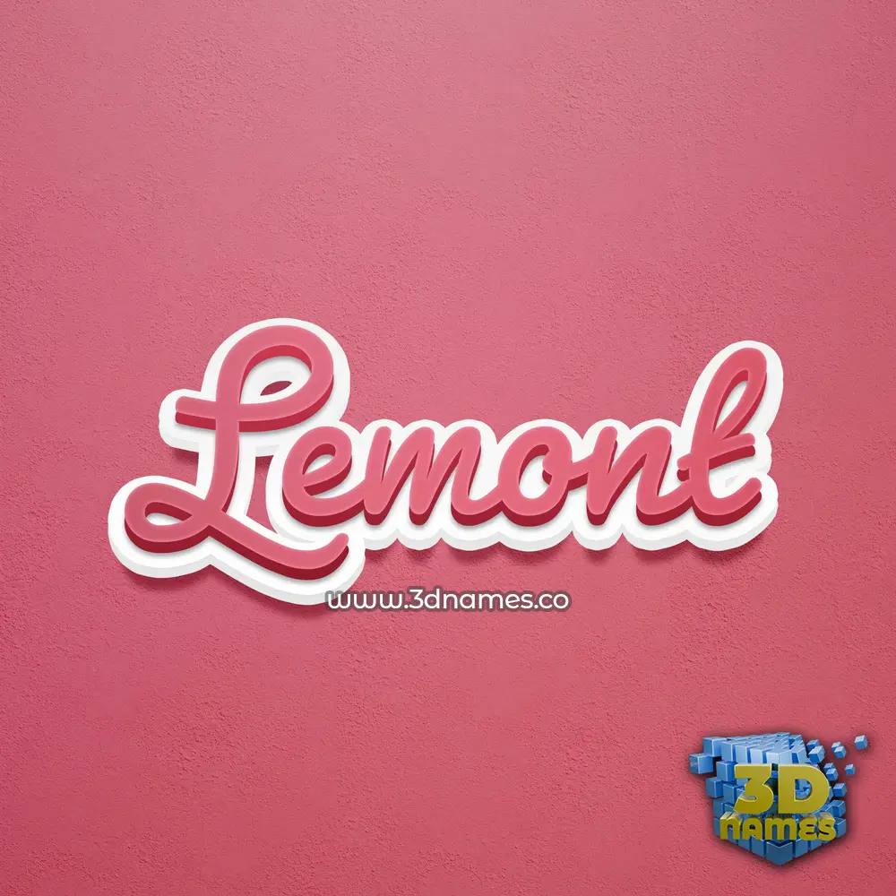 lemont in Red Scribble style - 3D name wallpaper