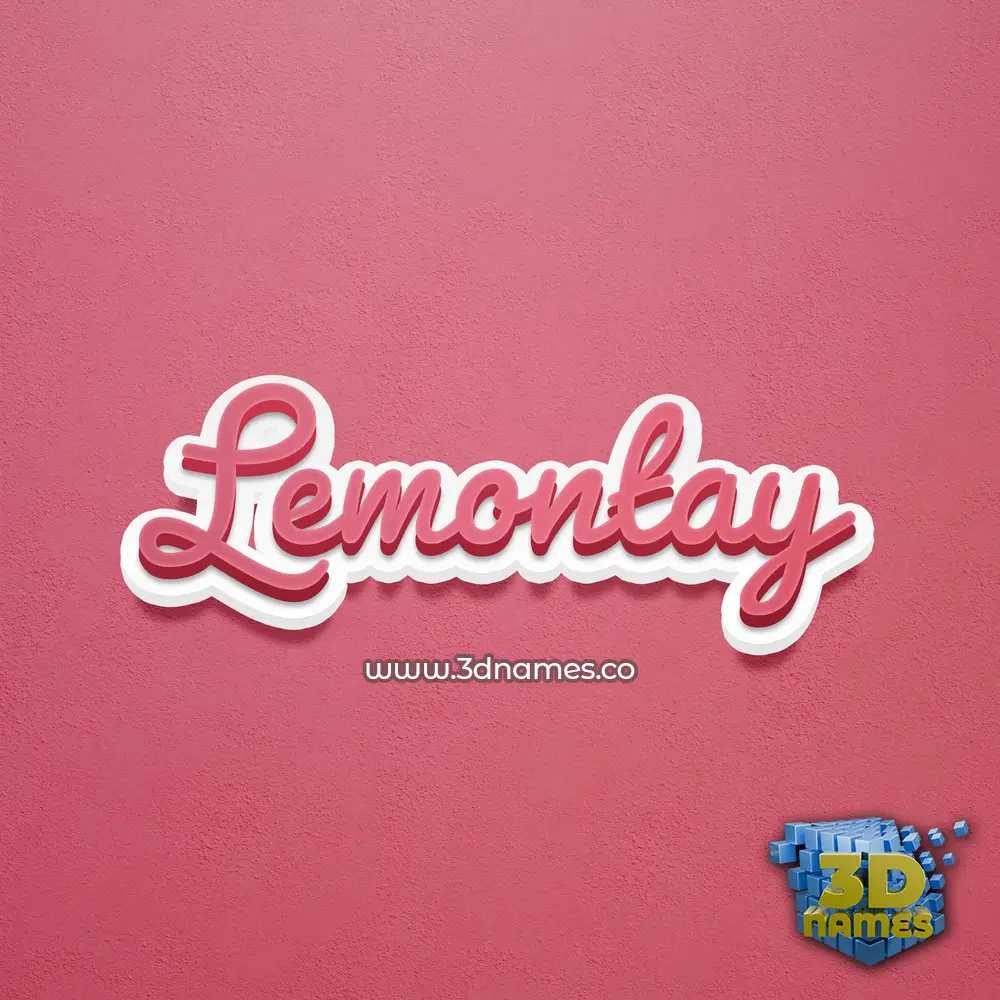 lemontay in Red Scribble style - 3D name wallpaper