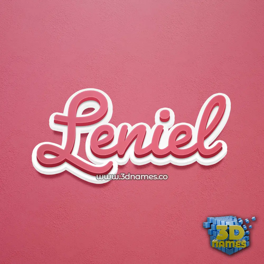 leniel in Red Scribble style - 3D name wallpaper