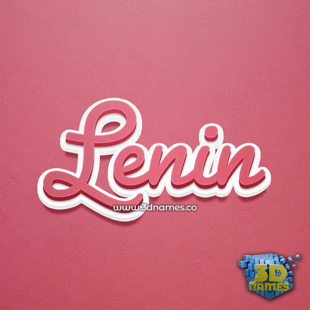lenin in Red Scribble style - 3D name wallpaper