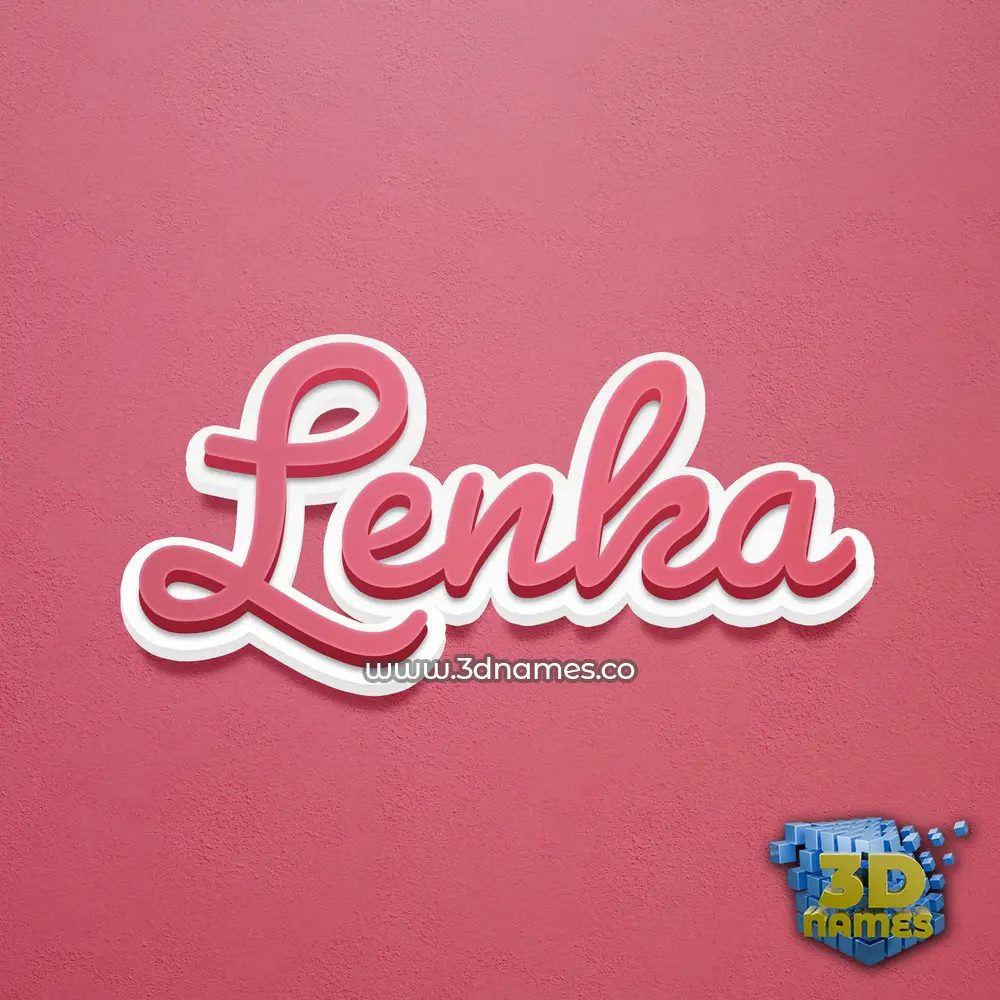 lenka in Red Scribble style - 3D name wallpaper
