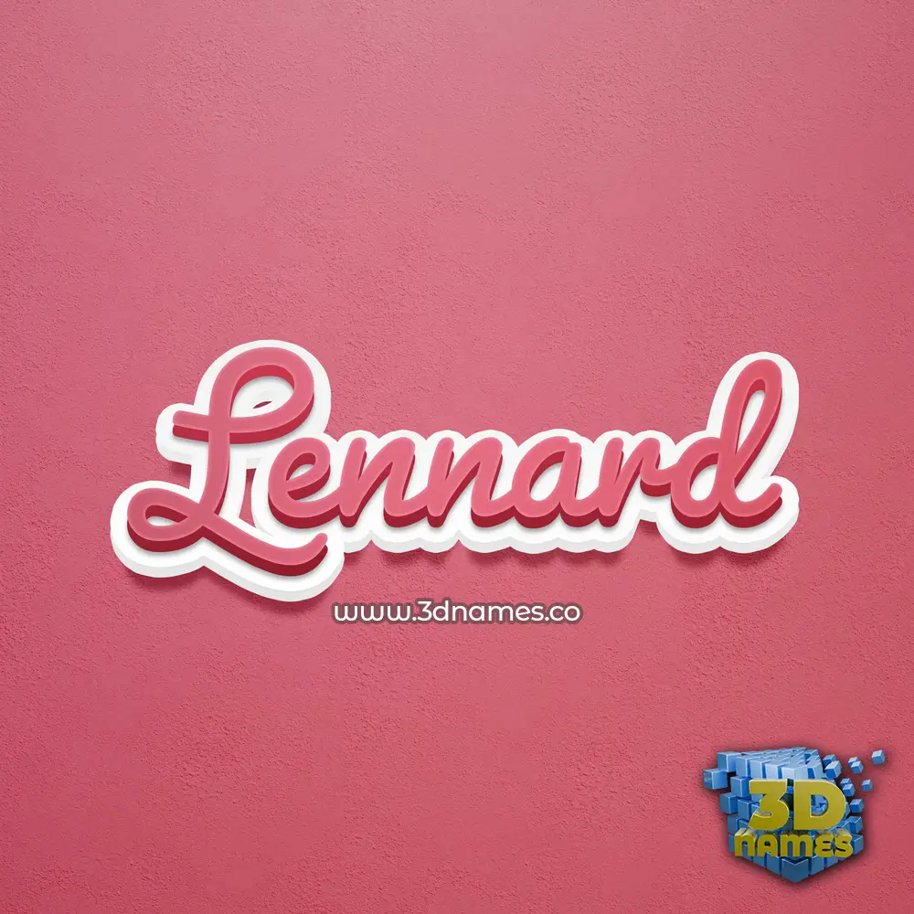 lennard in Red Scribble style - 3D name wallpaper