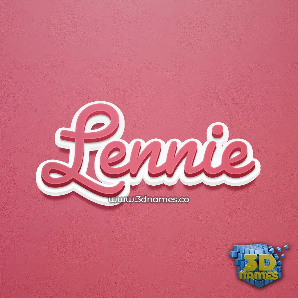 lennie in Red Scribble style - 3D name wallpaper