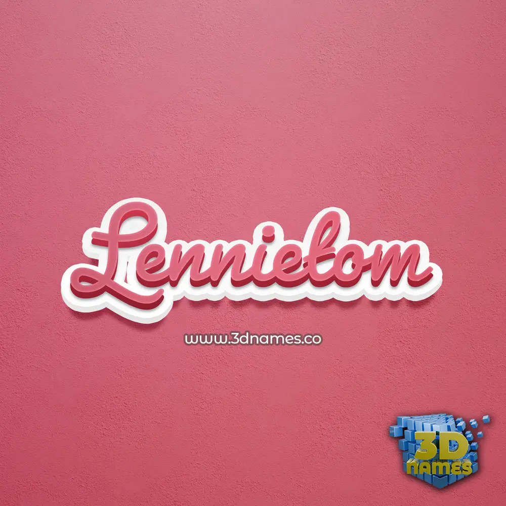 lennietom in Red Scribble style - 3D name wallpaper