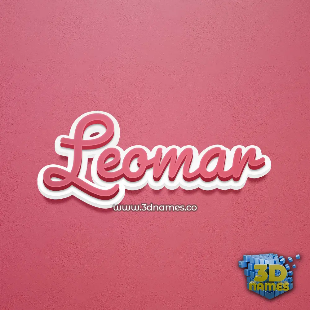 leomar in Red Scribble style - 3D name wallpaper
