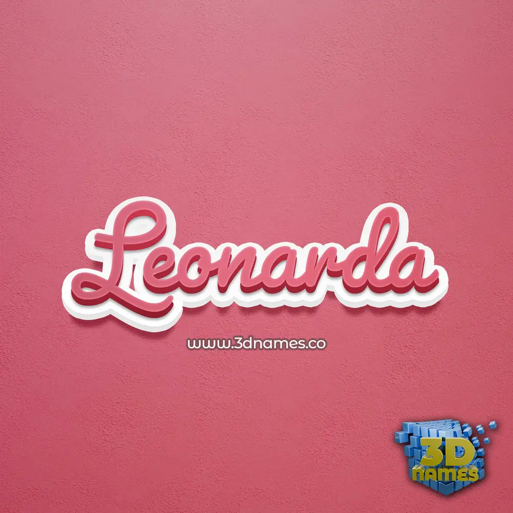 leonarda in Red Scribble style - 3D name wallpaper