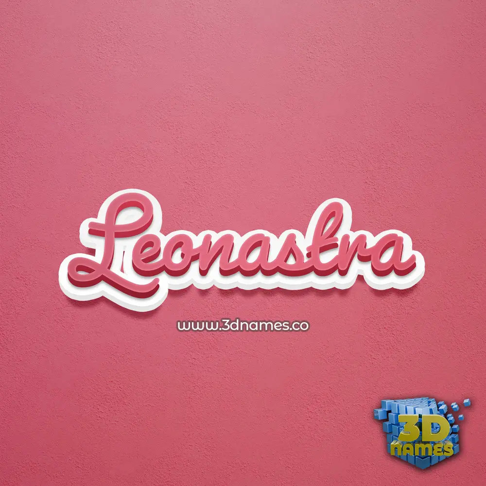 leonastra in Red Scribble style - 3D name wallpaper
