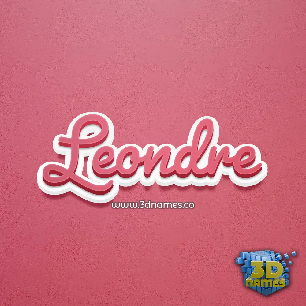 leondre in Red Scribble style - 3D name wallpaper