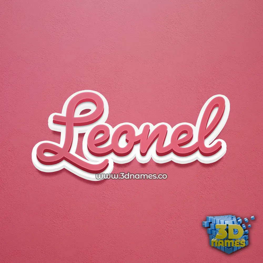 leonel in Red Scribble style - 3D name wallpaper