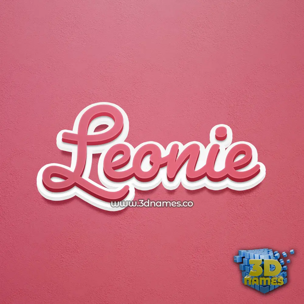 leonie in Red Scribble style - 3D name wallpaper