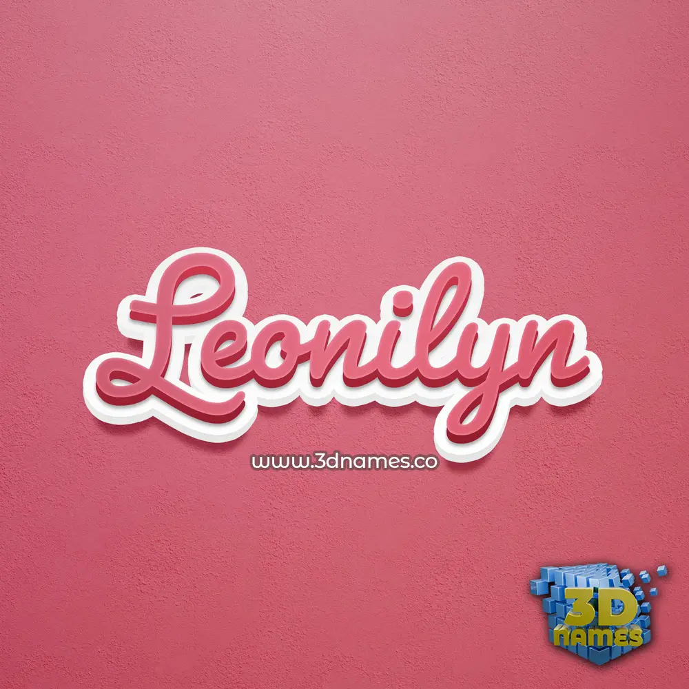 leonilyn in Red Scribble style - 3D name wallpaper