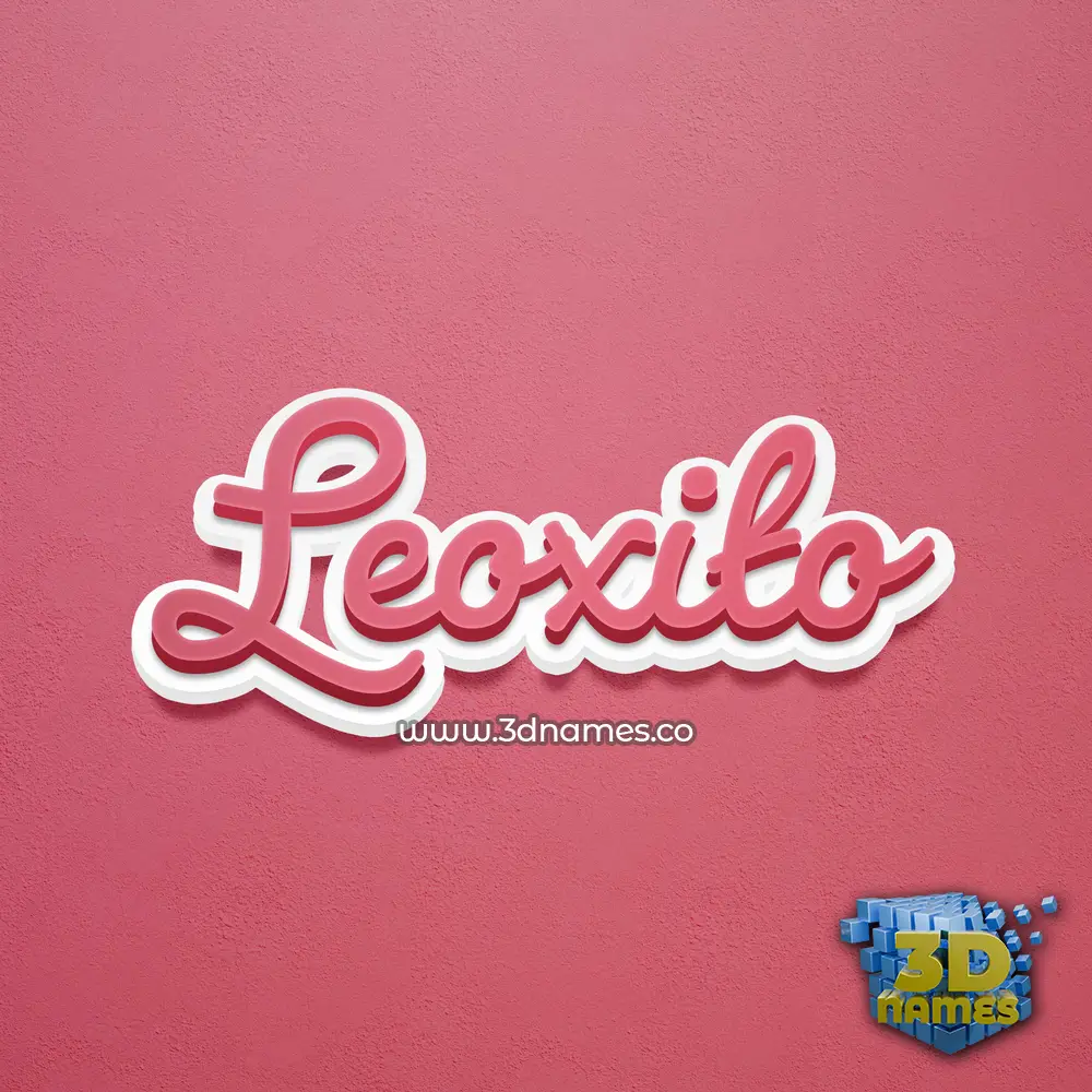 leoxito in Red Scribble style - 3D name wallpaper