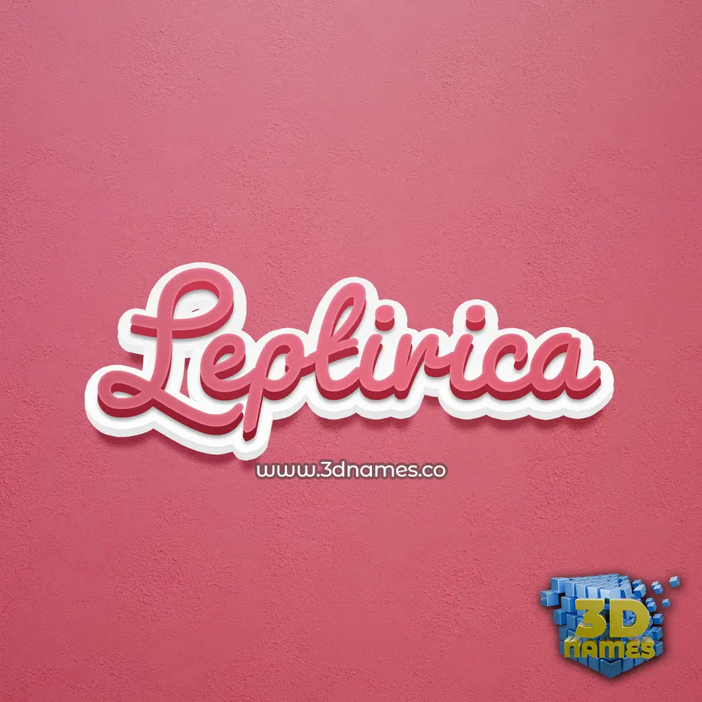 leptirica in Red Scribble style - 3D name wallpaper