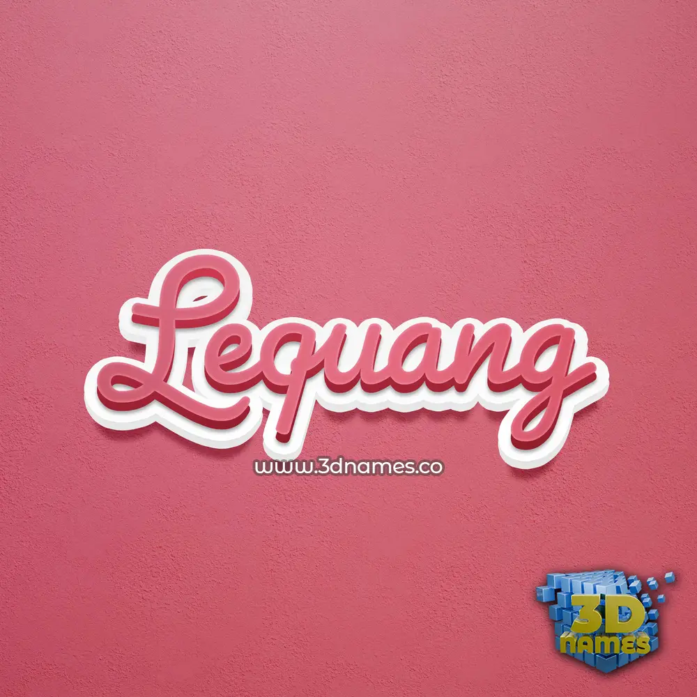 lequang in Red Scribble style - 3D name wallpaper