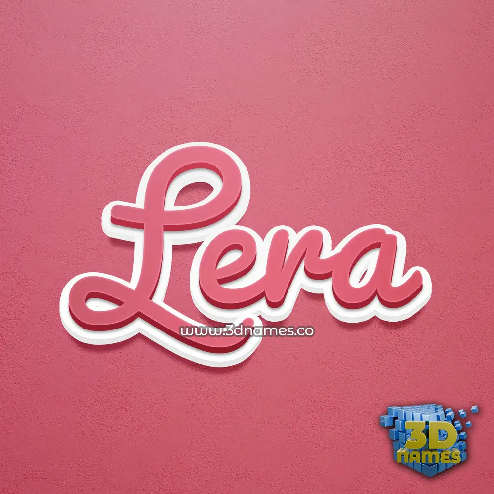 lera in Red Scribble style - 3D name wallpaper