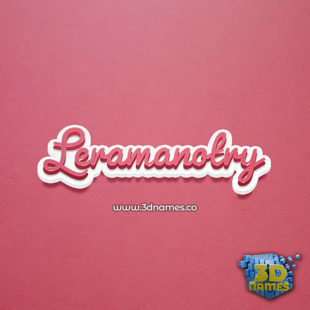 leramanotry in Red Scribble style - 3D name wallpaper
