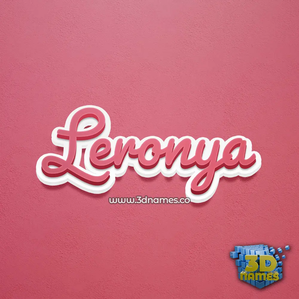 leronya in Red Scribble style - 3D name wallpaper