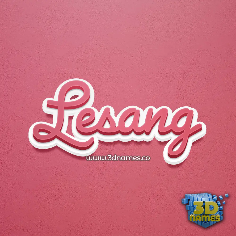lesang in Red Scribble style - 3D name wallpaper
