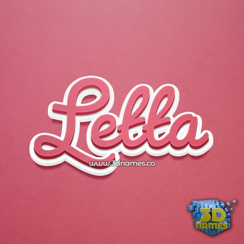 letta in Red Scribble style - 3D name wallpaper