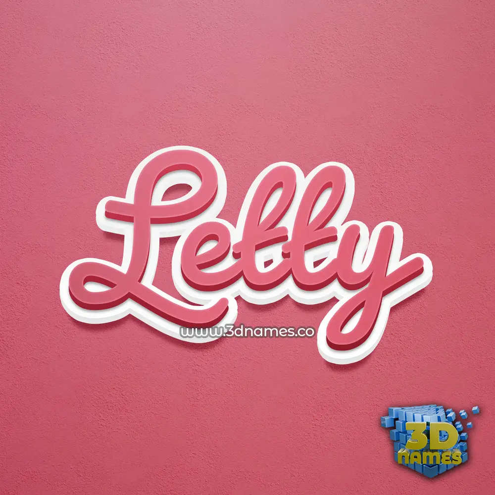 letty in Red Scribble style - 3D name wallpaper