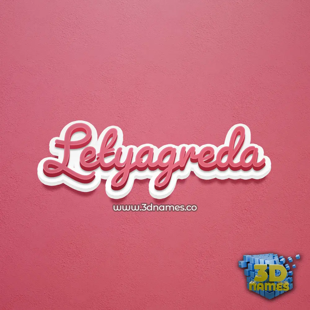 letyagreda in Red Scribble style - 3D name wallpaper
