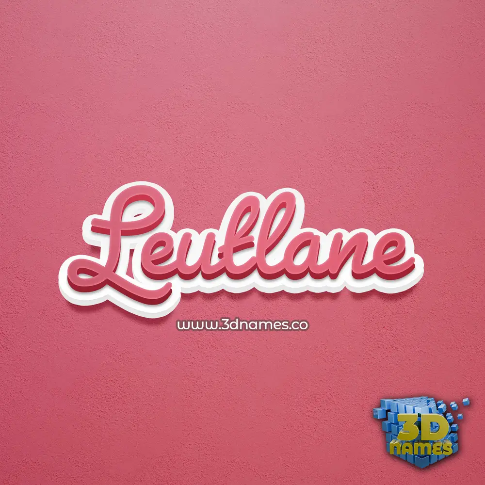 leutlane in Red Scribble style - 3D name wallpaper