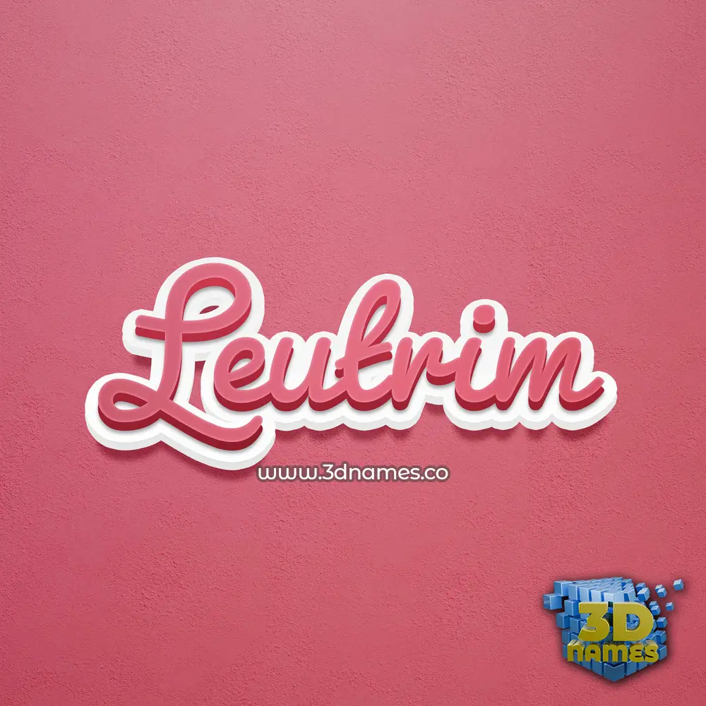 leutrim in Red Scribble style - 3D name wallpaper