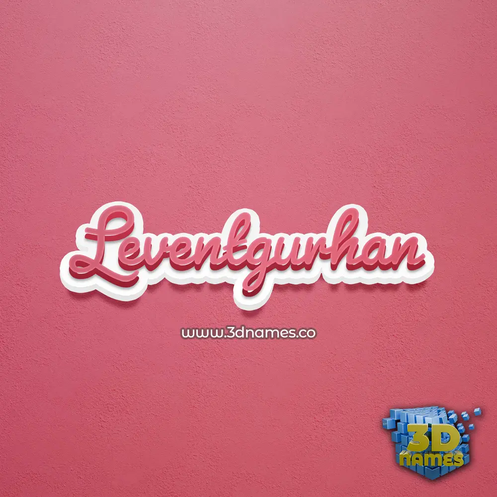 leventgurhan in Red Scribble style - 3D name wallpaper