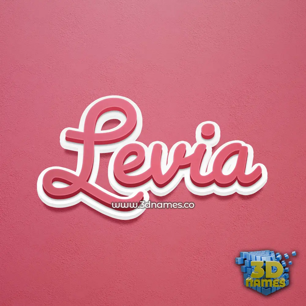 levia in Red Scribble style - 3D name wallpaper