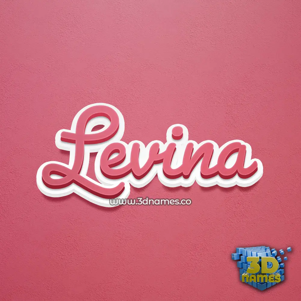 levina in Red Scribble style - 3D name wallpaper
