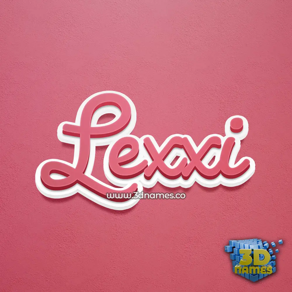 lexxi in Red Scribble style - 3D name wallpaper