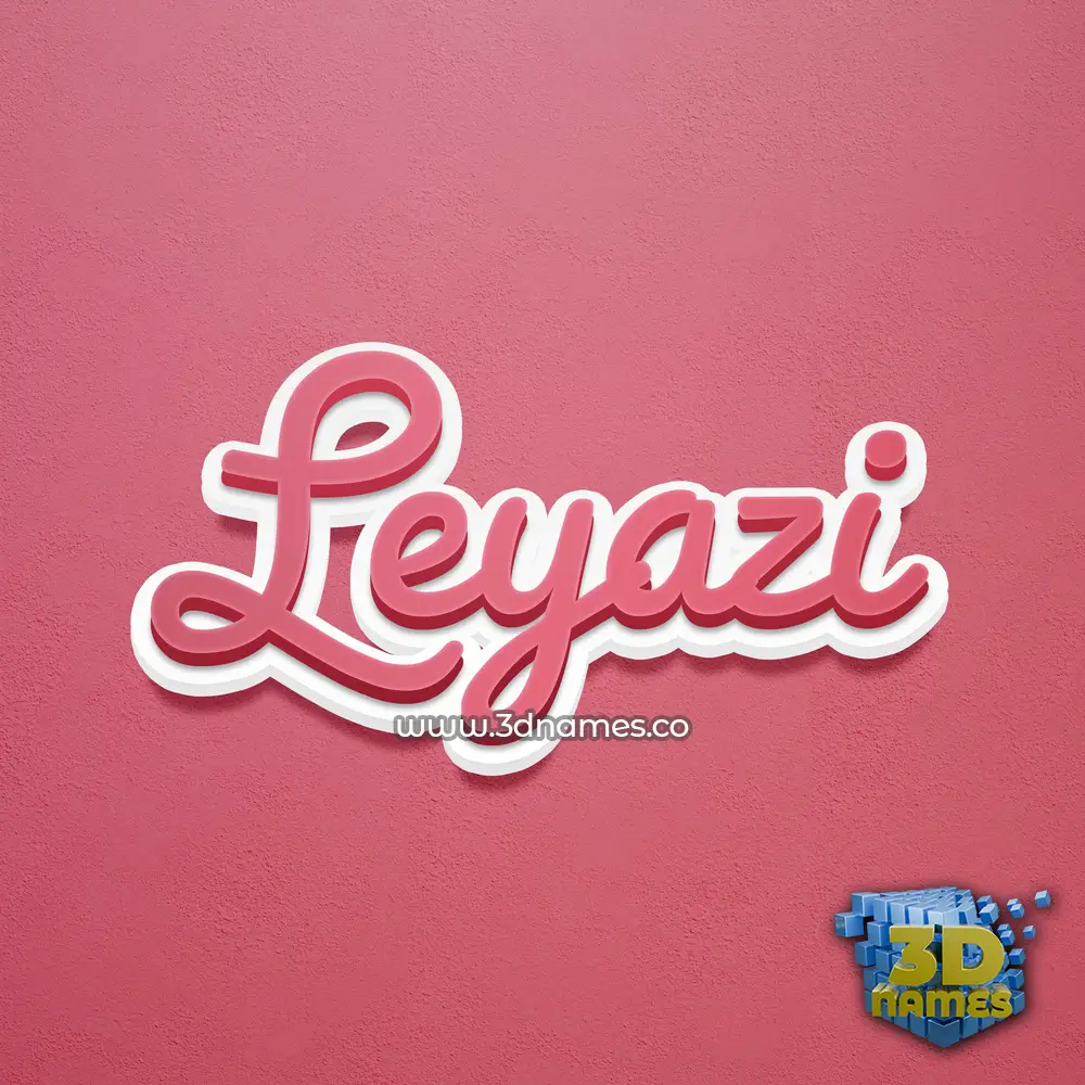 leyazi in Red Scribble style - 3D name wallpaper