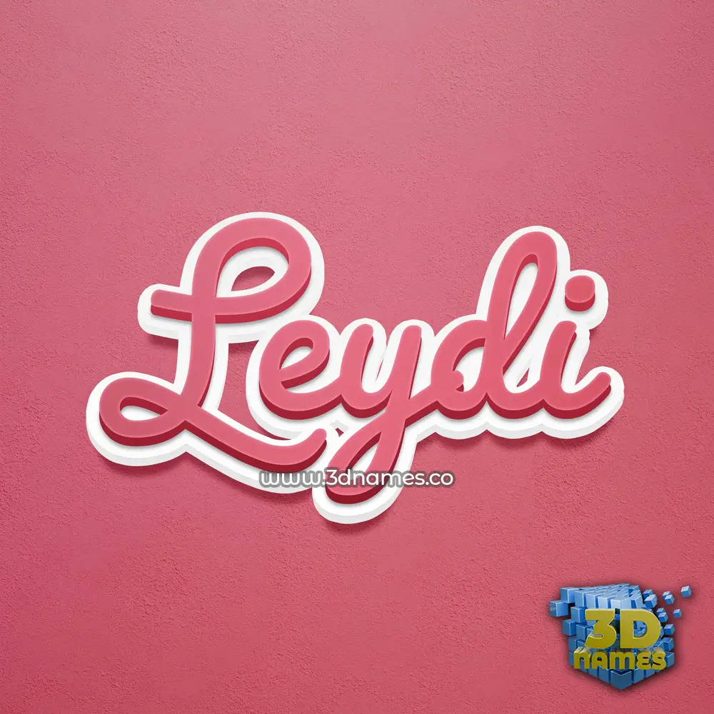 leydi in Red Scribble style - 3D name wallpaper
