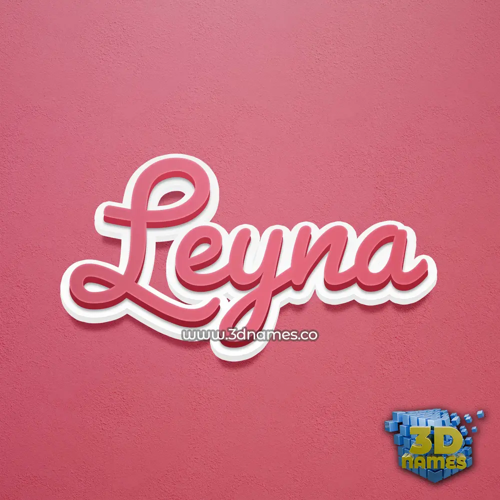 leyna in Red Scribble style - 3D name wallpaper