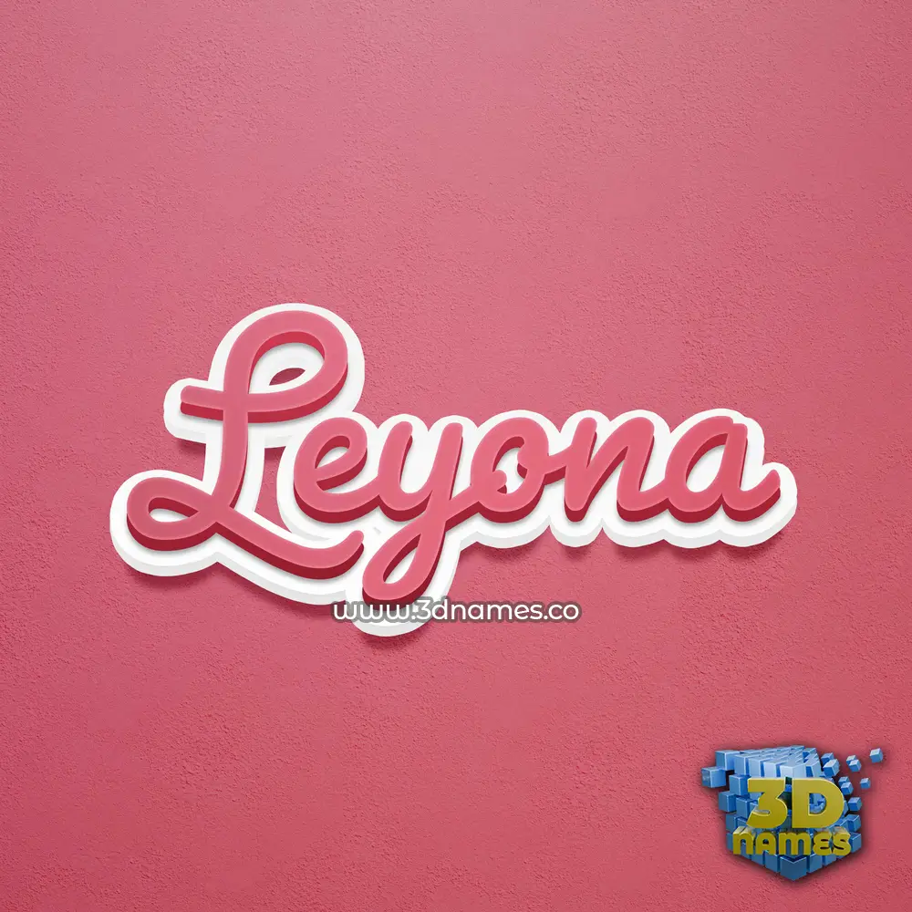 leyona in Red Scribble style - 3D name wallpaper