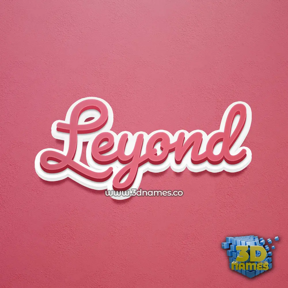 leyond in Red Scribble style - 3D name wallpaper