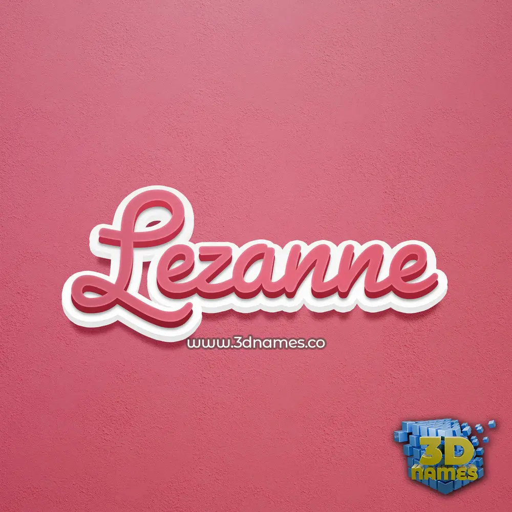lezanne in Red Scribble style - 3D name wallpaper