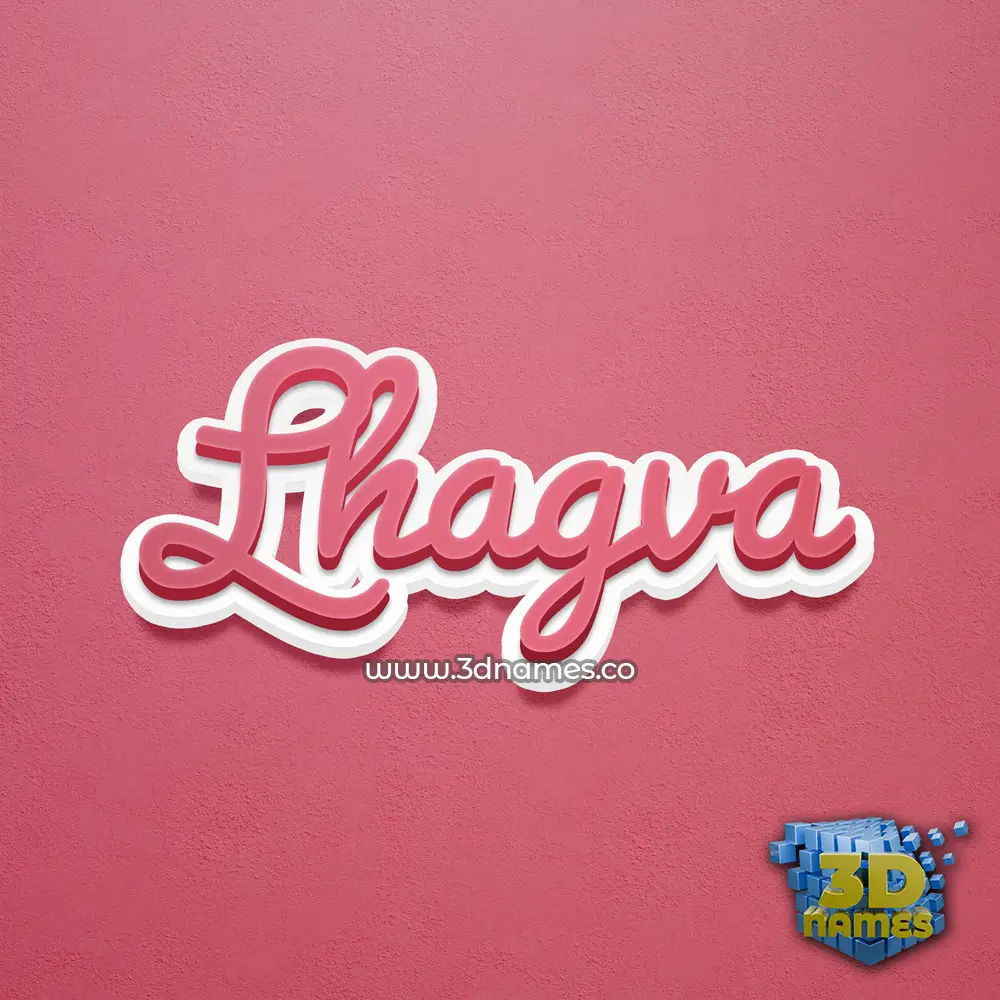 lhagva in Red Scribble style - 3D name wallpaper