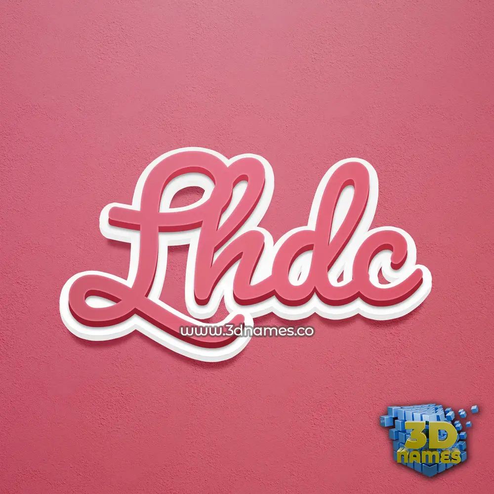lhdc in Red Scribble style - 3D name wallpaper