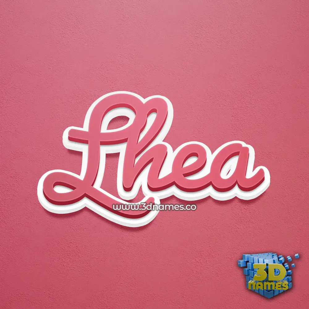 lhea in Red Scribble style - 3D name wallpaper