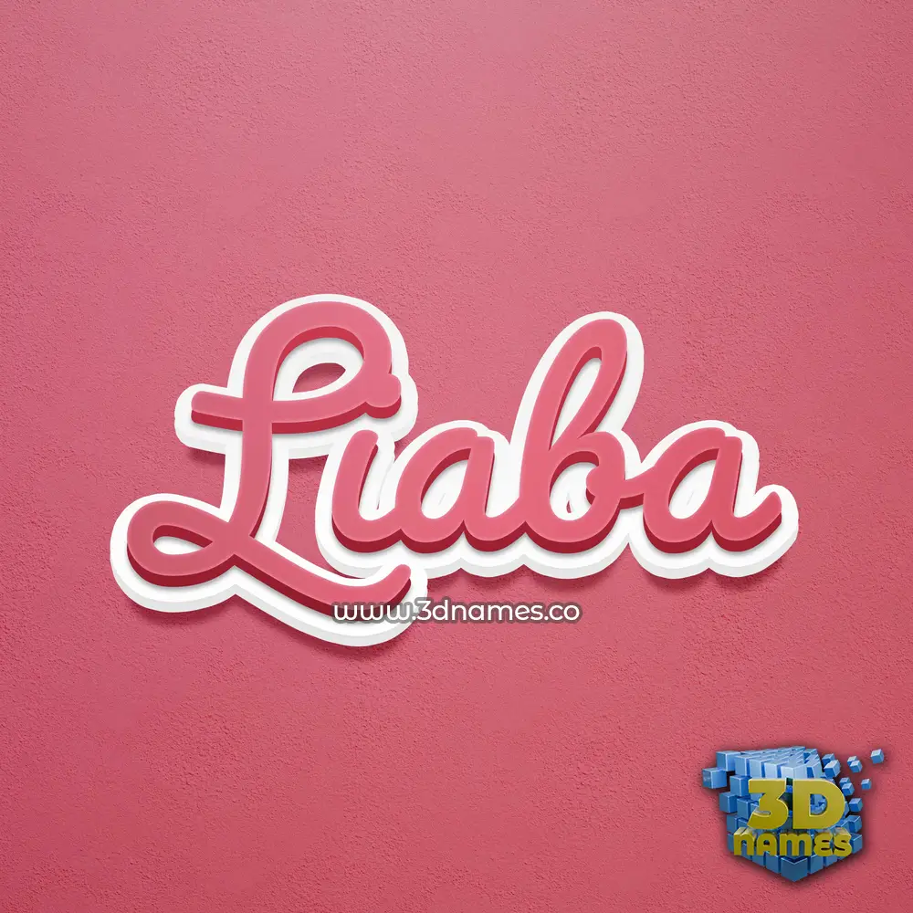 liaba in Red Scribble style - 3D name wallpaper