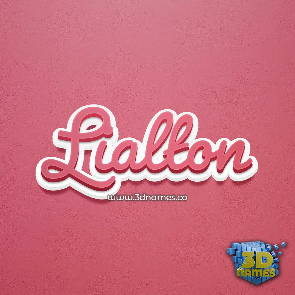 lialton in Red Scribble style - 3D name wallpaper