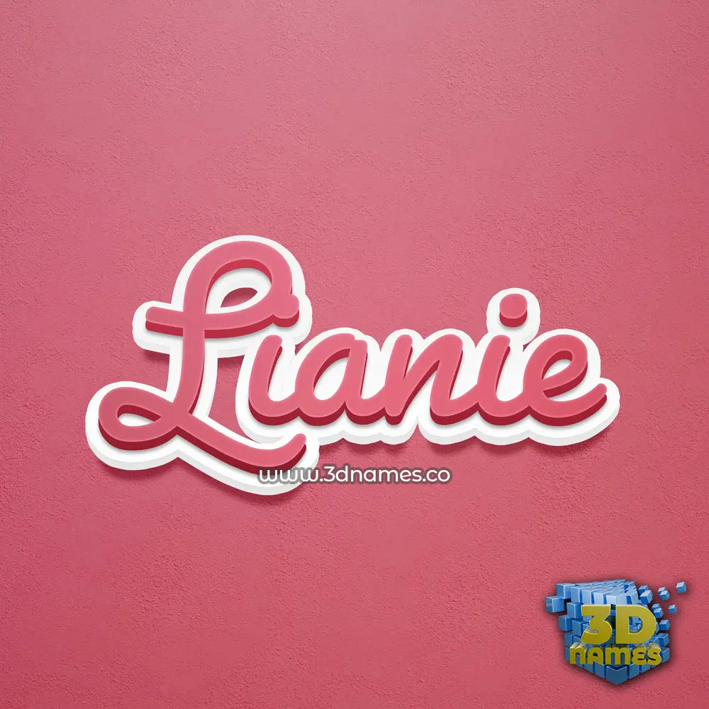 lianie in Red Scribble style - 3D name wallpaper