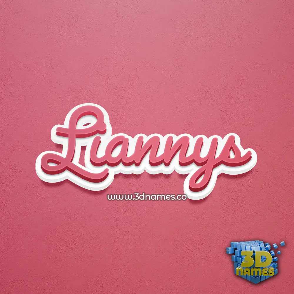 liannys in Red Scribble style - 3D name wallpaper